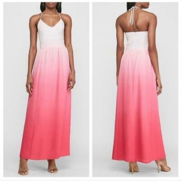 Express Pink Ombre Maxi Dress (NWT), Size M - Picture 1 of 3